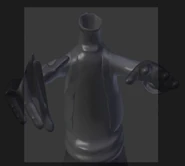 A behind the scenes shot of Acephalous' jumpscare for Night 1.