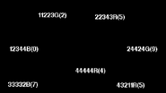 A bunch of codes that will ocassionally flash on the screen.