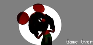Photo-Negative Mickey in the Game Over screen.
