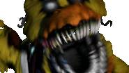 Nightmare Chica's jumpscare that was used as a placeholder for Pete during beta.
