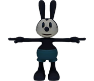 The Epic Mickey Oswald base model used for Ink-Blot Ortensia's design.