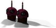 Two cupcakes as way to represent how many phases Chica has changed through the night.