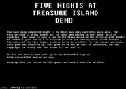 A screen notifying the player that the first demo is over.