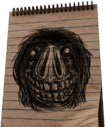Smile Dog on the notepad.