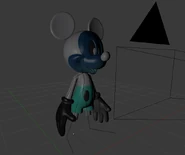 An early model of Photo-Negative Mickey. This is technically not unused, as this was the model used for the original main menu. This model would also end up being repurposed for The Face.