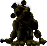 The original Golden Freddy from Five Nights at Freddy's.