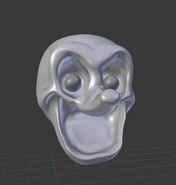 A test render of a beta design of The Face, textureless (4).