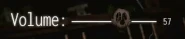 Volume settings, using a placeholder asset for the slider.