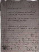 The note before starting Eyeless Jack's challenge.