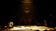 Henry sitting in the table during True Nightmare's cutscene.