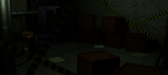 Oswald lying down in the beta version of the Storage Area.