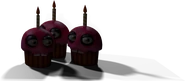 Three cupcakes as a way to alarm that Chica is about to attack if the player fails another time.
