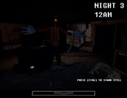 A screenshot of Acephalous in the Office during Night 3.