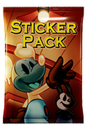 An image of Oswald in the Sticker Pack.