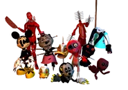 Nightmare Ortensia with the other nightmares in a group render.