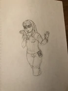 Another concept art of the non-canon appearance of Lisa.