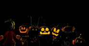 Pumpkin Ortensia alongside other Halloween Characters.