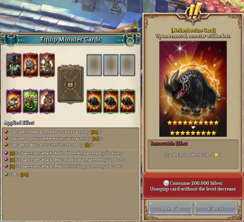 TOS Card Menu