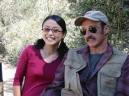 Lee with Michael Gross