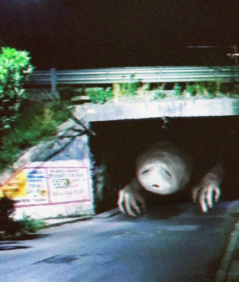 video of supernatural creature walking on bridge