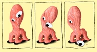 A short comic of Lil’ Nugget losing it’s googly eye.