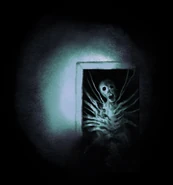 The Angel is seen yet again behind a doorway, smiling.