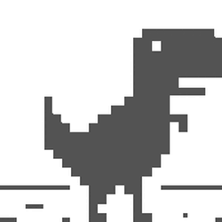 T-Rex dino game from Chrome offline mode.