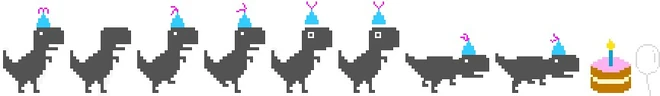 Chrome-dino-game-birthday-mode