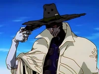 Caine is about to shoot himself.