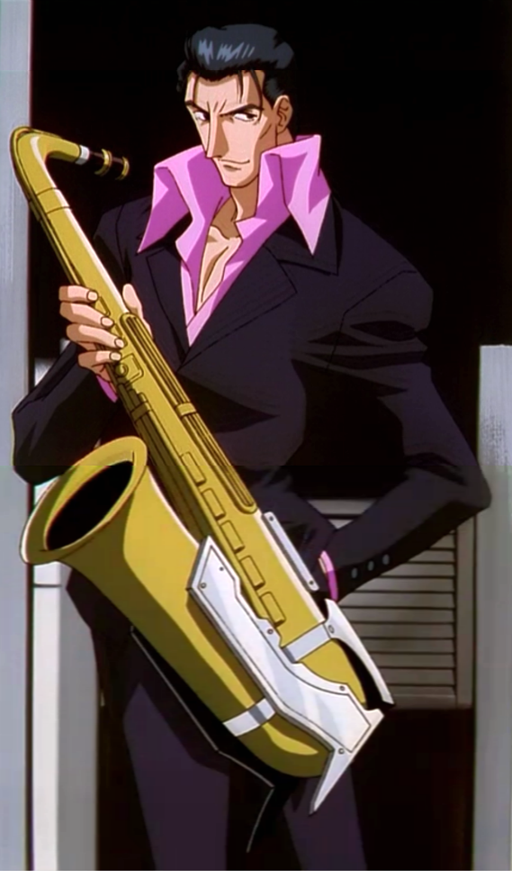 Premium AI Image | Anime girl playing a saxophone in a music studio with  other musicians generative ai