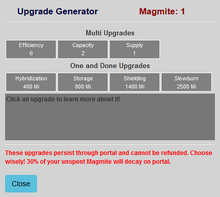 Upgrade panel