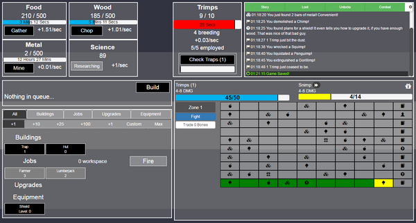 Trimps example beginning