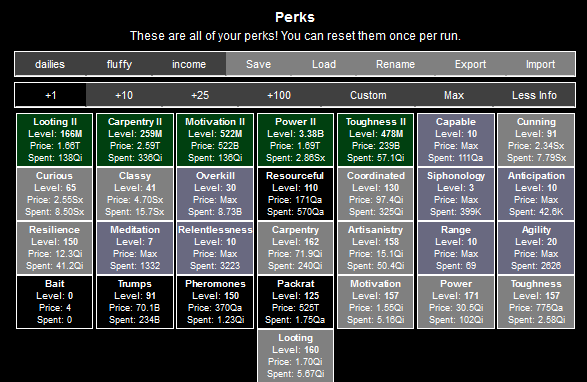 Major perks calculator update: Seeking Autotrimps testers! : r/Trimps