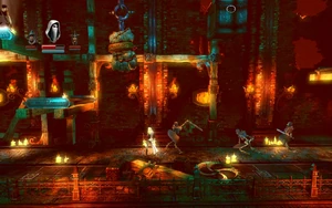 Armored Shield Skeletons attacking Zoya.