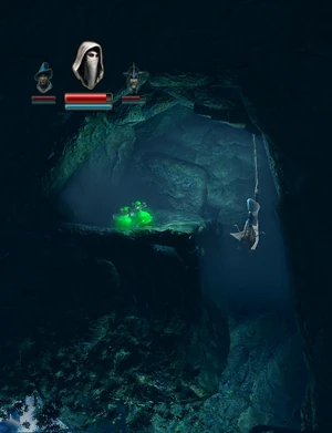 Experience Vials in a cave.