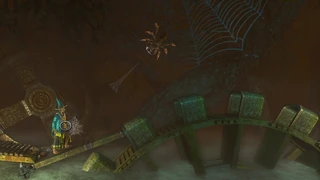 Spider throwing a web