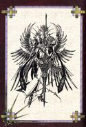 Cain, as "The Tower" Tarot card.