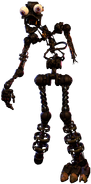 A render of Ruined Chica's endoskeleton.