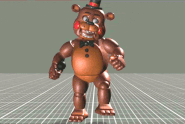 Animation of Toy Freddy running.