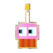 A sticker of 8-Bit Cupcake.