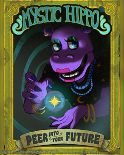 For reference, Mystic Hippo will be used in a fortune telling game