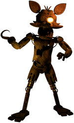 3D Render of Burnt Foxy