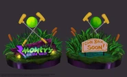 Concept art for a display in Monty Golf.