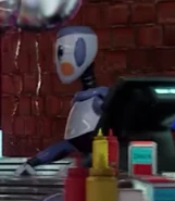 A regular S.T.A.F.F. Bot in place of the Attendant Bot seen in one of the trailers.