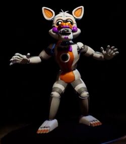 196615 - artist needed, safe, lolbit (fnaf), animatronic, bird, canine,  chicken, fictional species, fox, galliform, mammal, robot, five nights at  freddy's, chicbit (fnaf), duo, eyes closed, female, female/female, funtime  chica (fnaf), happy