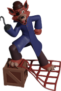 A render of the Long Shoreman Foxy statue.