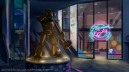 Concept art for the Lobby featuring Glamrock Freddy's statue.
