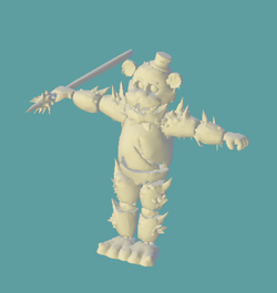 3D file FNAF / FIVE NIGHTS AT FREDDY'S Freddy Frost Bear Black Ice