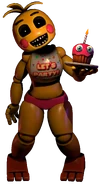 A render of Toy Chica (Beakless).