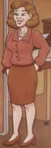 A cartoon depiction of Fiona featured in the Stay-Up-Latte commercial.